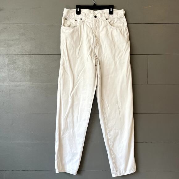 GUCCI Vintage Y2K Grunge Relaxed Straight Mens White Jeans Mens Size 44 US 30 - Picture 1 of 9